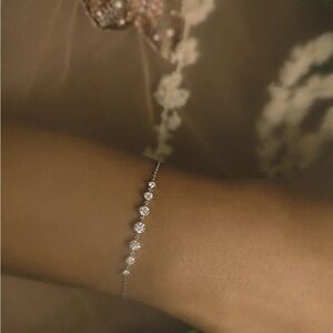 NWT VRAI 14K White Gold & 0.85 TCW Lab-Grown Diamond Tennis Bracelet